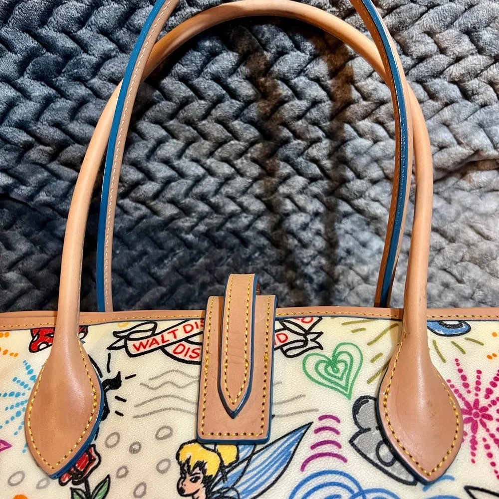 Disney Parks Retired Dooney & Burke Tote Bag with Colorful Cartoon Design, Ret. - Picture 7 of 16